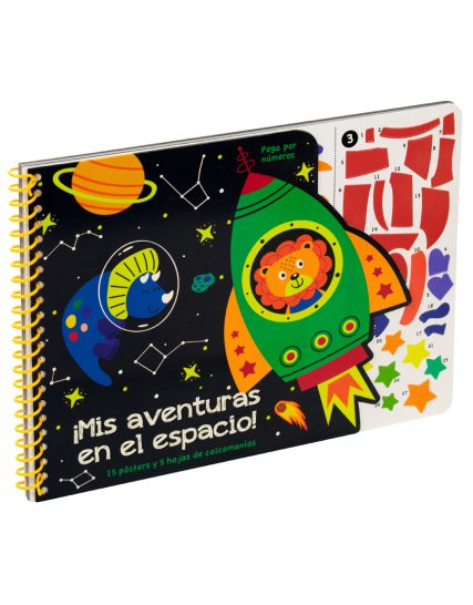 Libro con calcomanías arma y pega por números ¡Mis aventuras en el espacio! - 0685071436110