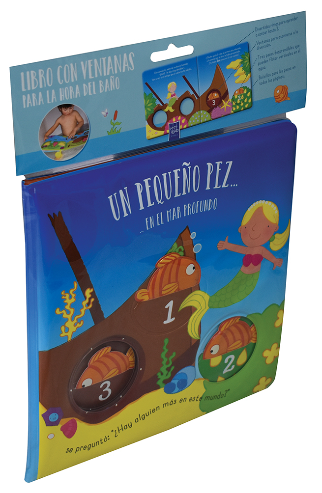 VENTANAS HORA DEL BAÑO: UN PEQUEÑO PEZ - libro para bebés de 0 a 2 años