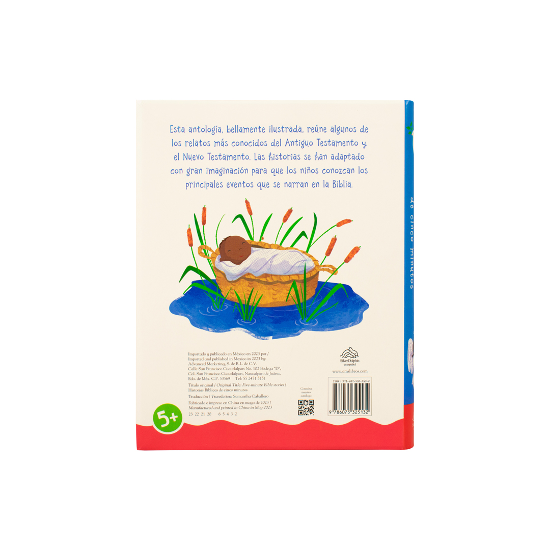 LIBRO INFANTIL HISTORIAS BÍBLICAS DE CINCO MINUTOS - 9786075325132-3