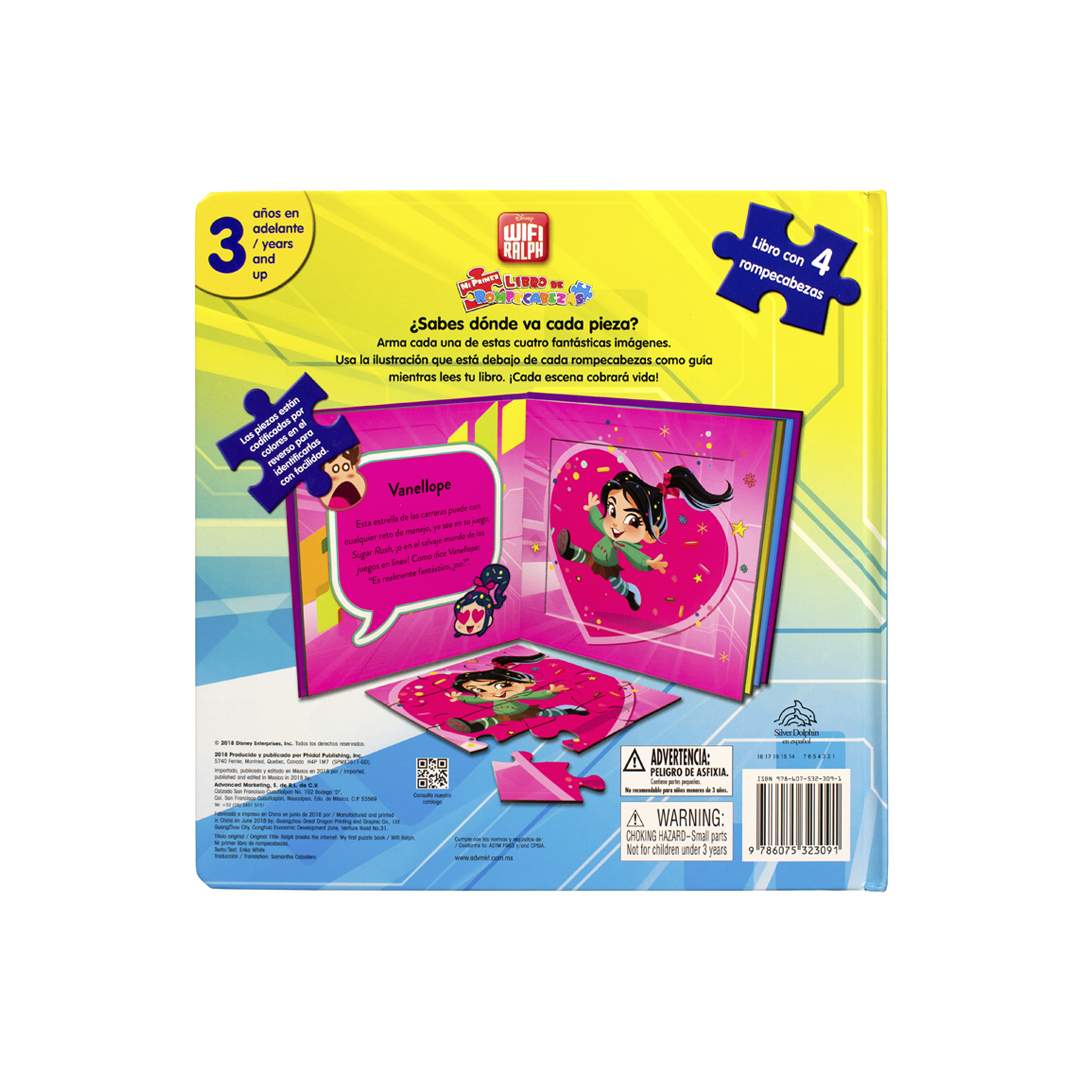 MI PRIMER LIBRO DE ROMPECABEZAS DISNEY RALPH 2 - 9786075323091-3