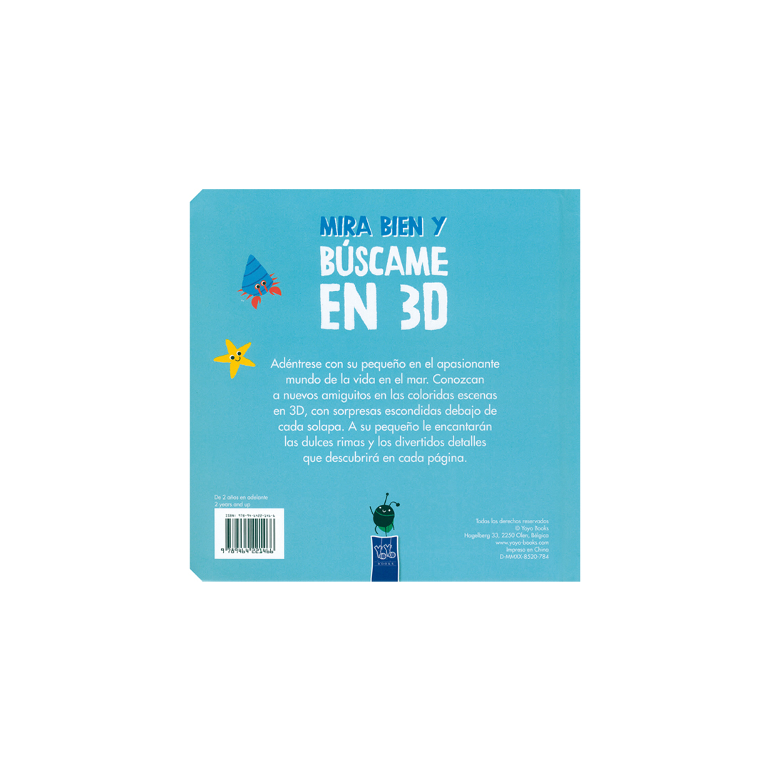 Libro Infantil MIRA BIEN Y BUSCAME EN 3D AMIGOS ACUATICOS - 9789464221466-3