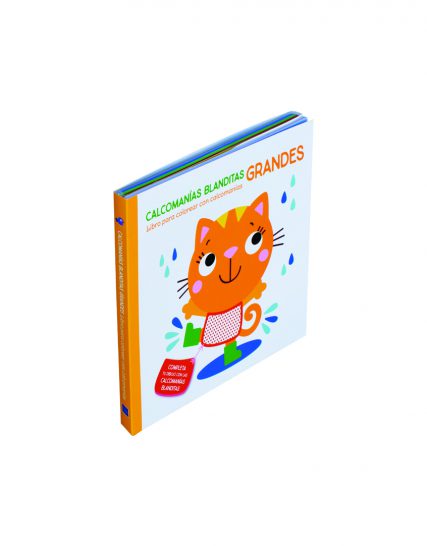 Libro Infantil para colorear con Calcomanías Blanditas Grandes Gato. 9789464226645