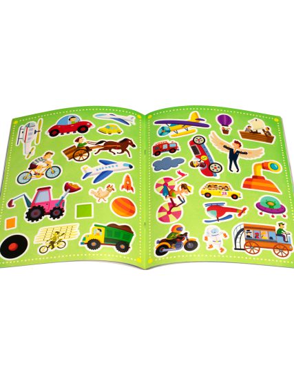 Libro Interactivo con calcomanías 100 Datos Interesantes acerca del transporte - 9789464227840-1