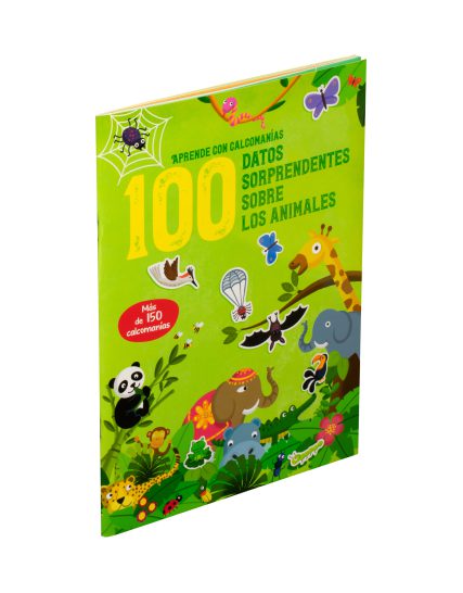 Libro Interactivo con calcomanías 100 Datos Sorprendentes sobre los animales - 9789464227833