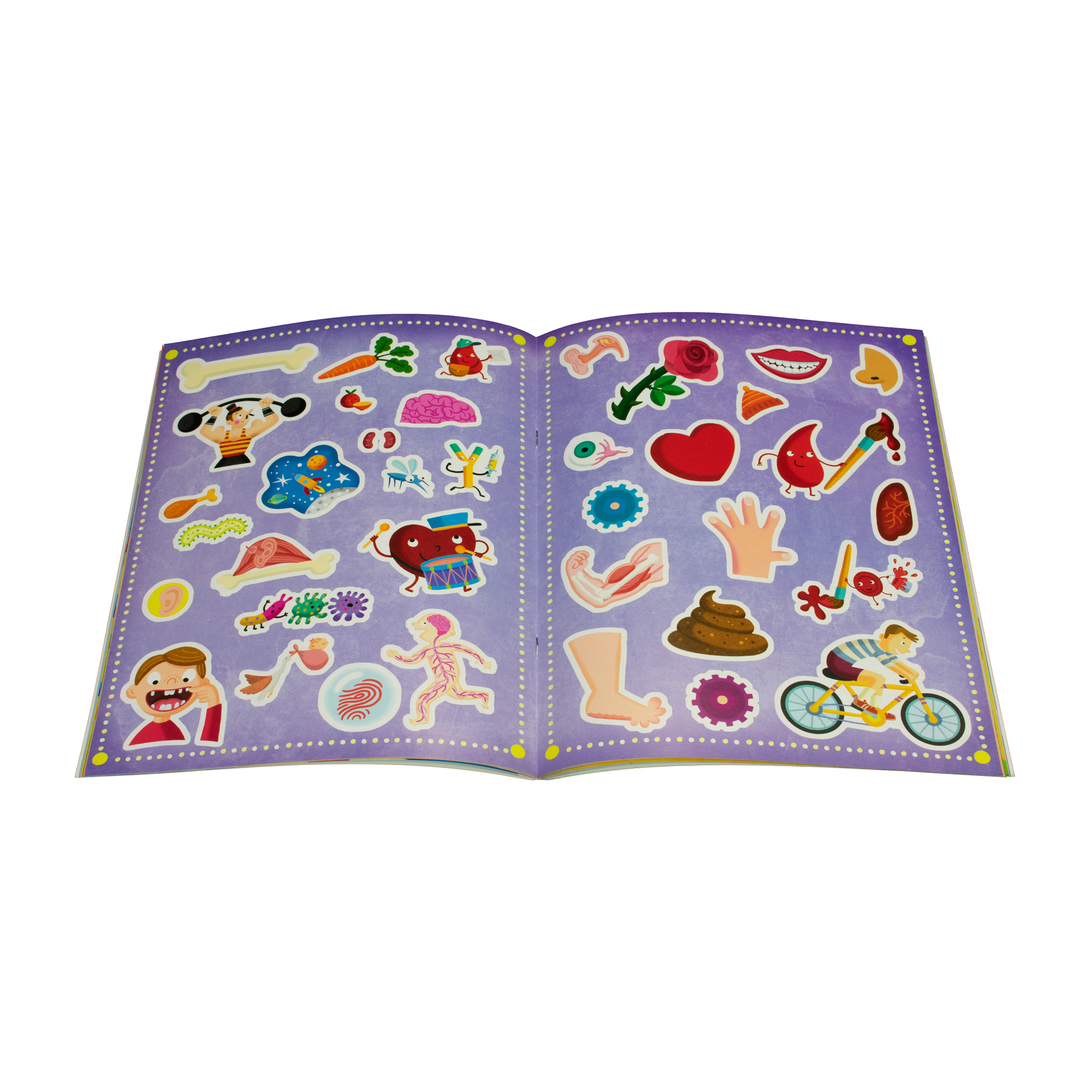 Libro Interactivo con calcomanías 100 Datos fantasticos sobre el cuerpo - 9789464227826-1