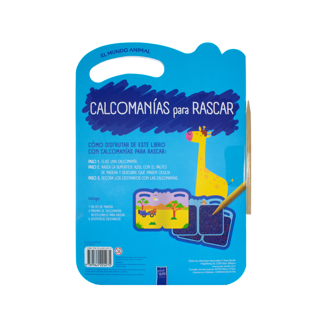 Libro con calcomanías El mundo animal - 9789464221275-3