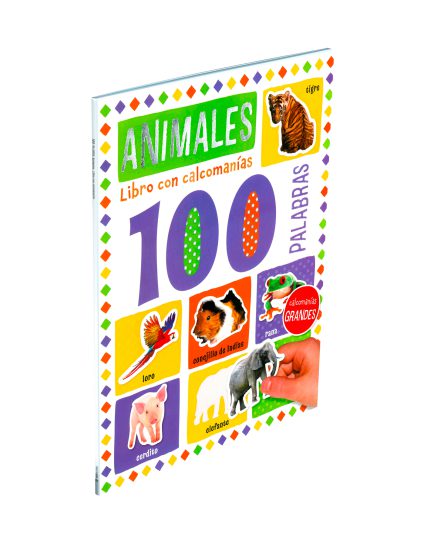 Libro de actividades con calcomanías 100 palabras Animales - 0685071667033
