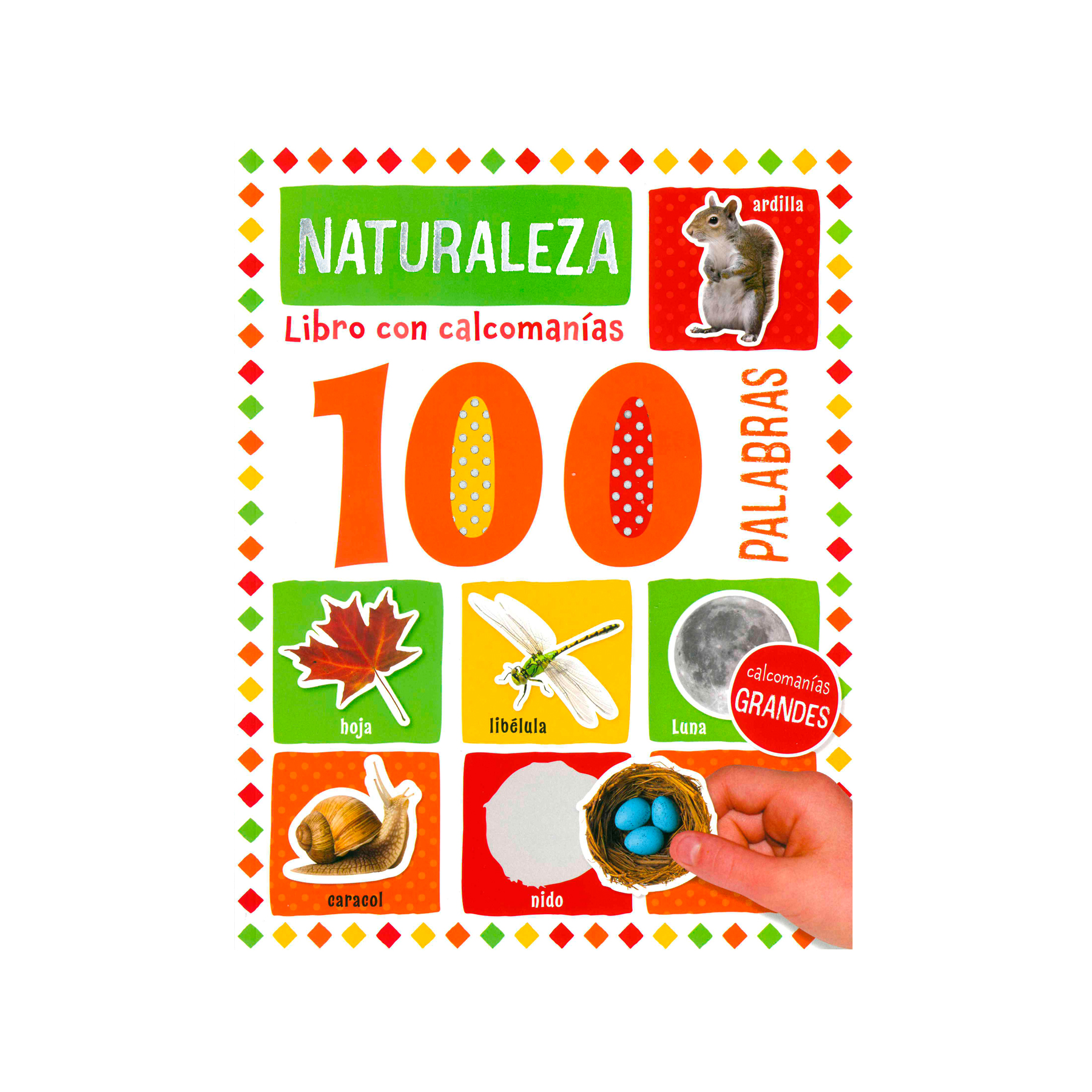 Libro de actividades con calcomanías 100 palabras Naturaleza - 0685071879283-2