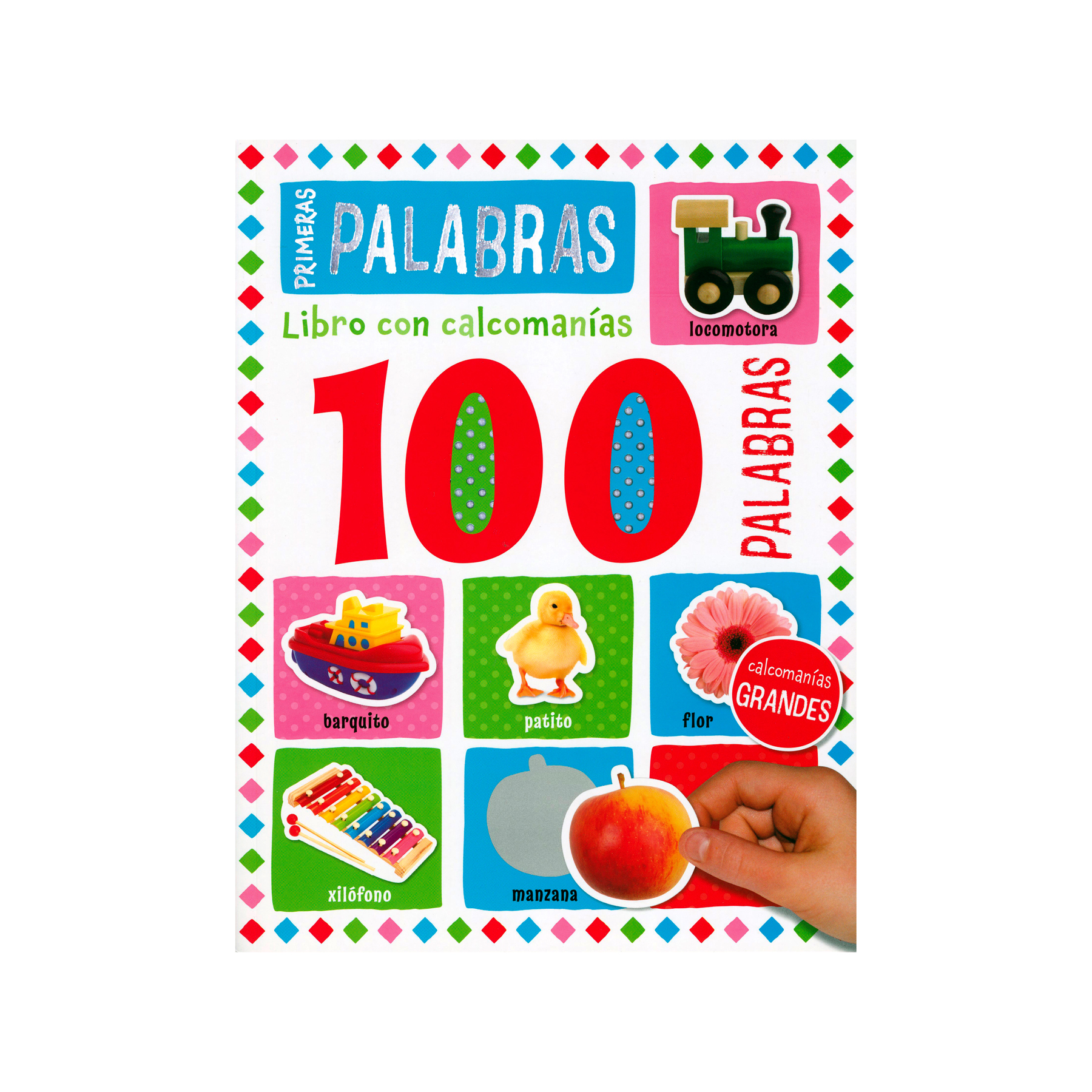 Libro de actividades con calcomanías 100 palabras Primeras Palabras - 0685071351871-2