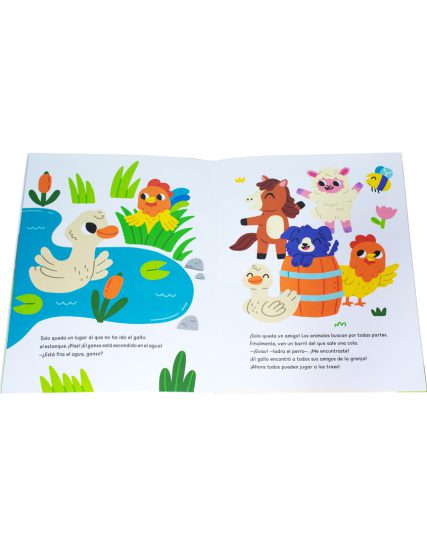Libro infantil 12 amigos animles de papel Granja - 9789464228311-1