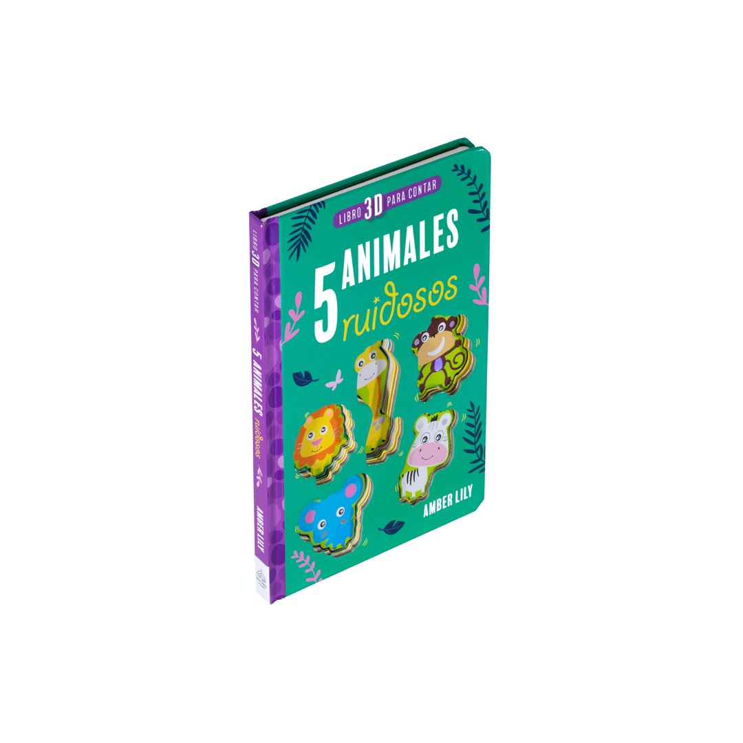 Libro infantil 3D para contar 5 Animales Ruidosos - 9786075328195