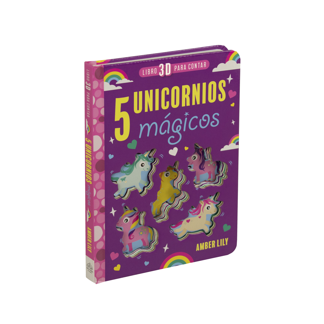 Libro infantil 3D para contar 5 Unicornios Mágicos - 9786075328218