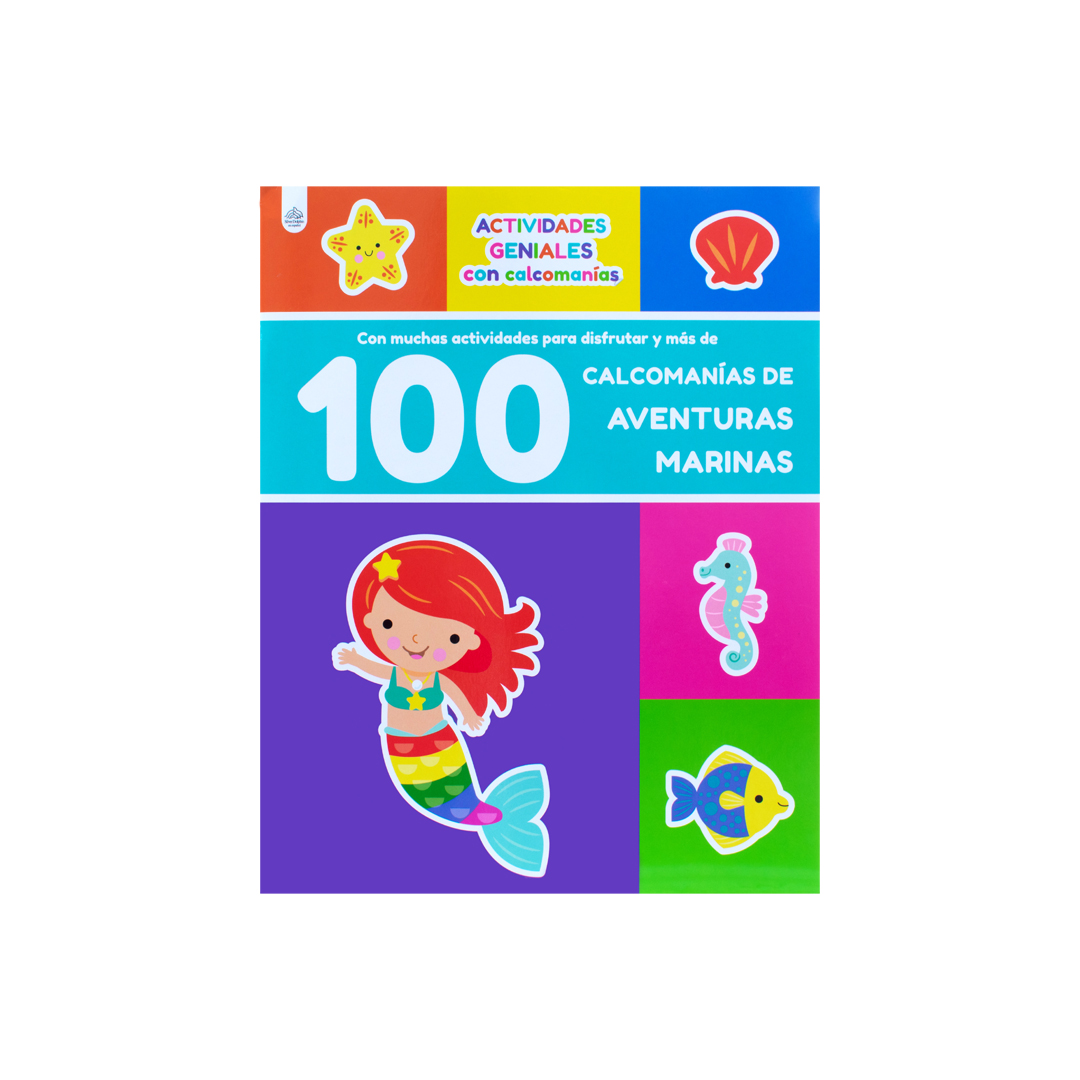 Libro interactivo Actividades geniales 100 Calcomanias divertidas aventuras marinas - 0685071514801-2