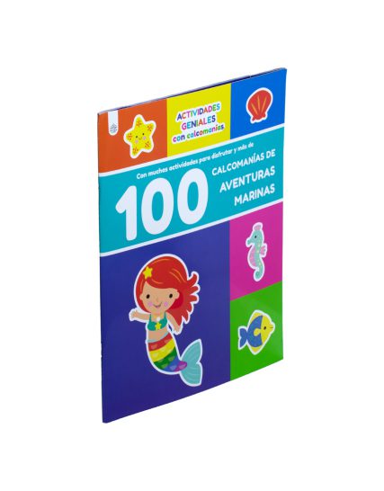 Libro interactivo Actividades geniales 100 Calcomanias divertidas aventuras marinas - 0685071514801