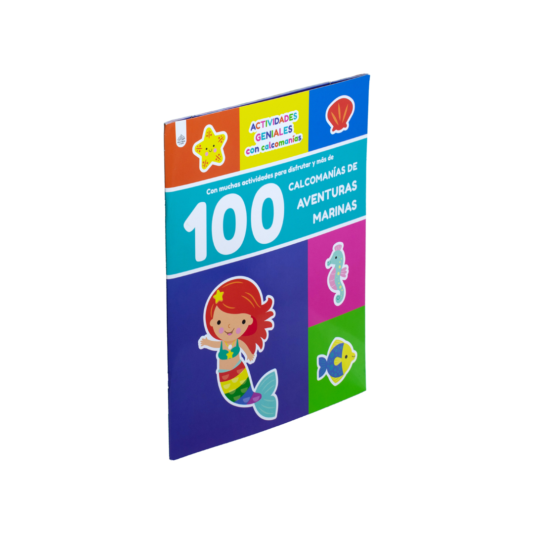 Libro interactivo Actividades geniales 100 Calcomanias divertidas aventuras marinas - 0685071514801