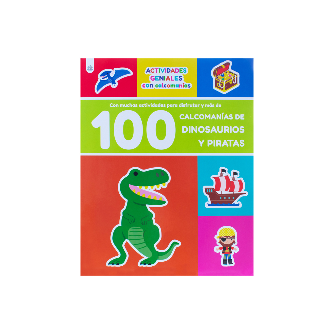 Libro interactivo Actividades geniales 100 Calcomanias divertidas de Dinosaurios y Piratas - 0685071251577-2