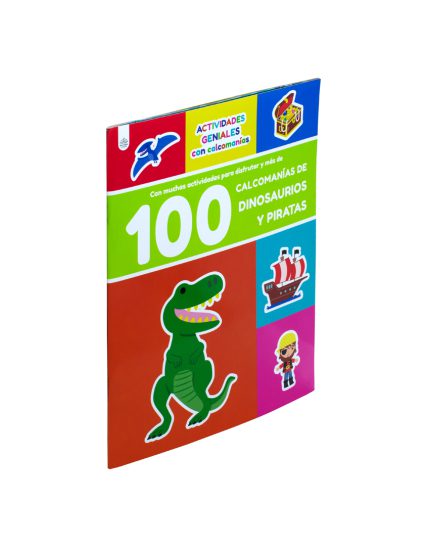 Libro interactivo Actividades geniales 100 Calcomanias divertidas de Dinosaurios y Piratas - 0685071251577