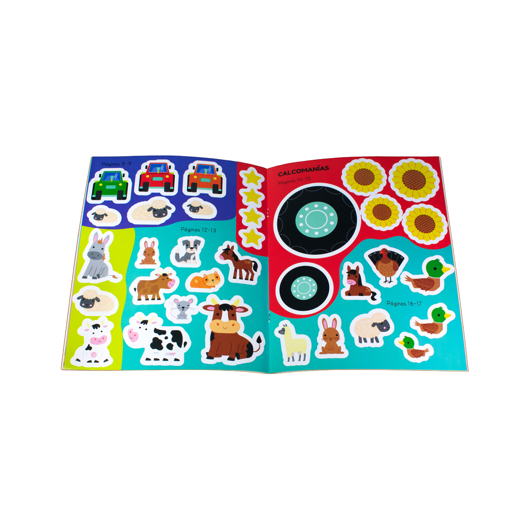 Libro interactivo Actividades geniales 100 Calcomanias divertidas de la granja - 0685071367421-1