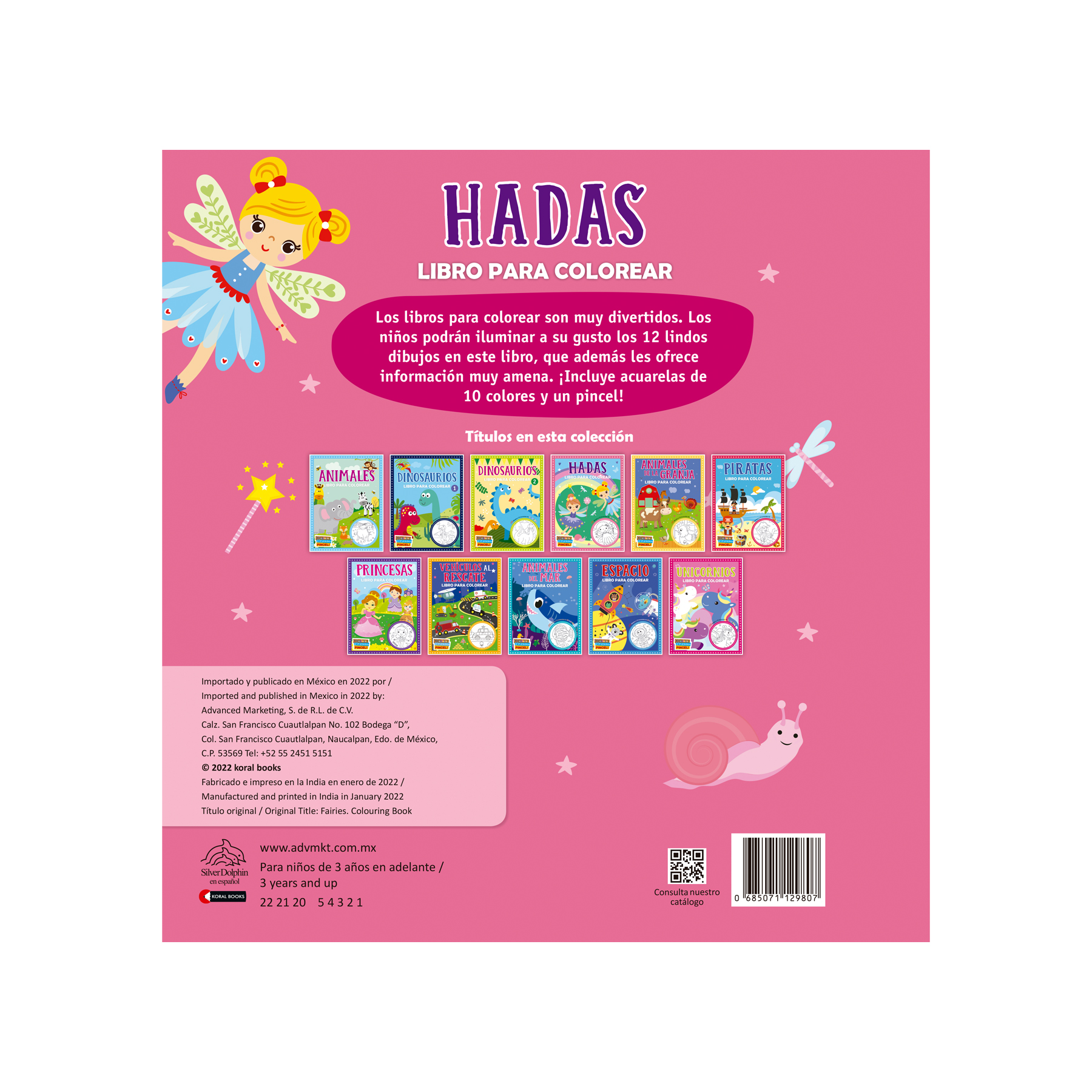 Libro para colorear Hadas - 0685071129807-3