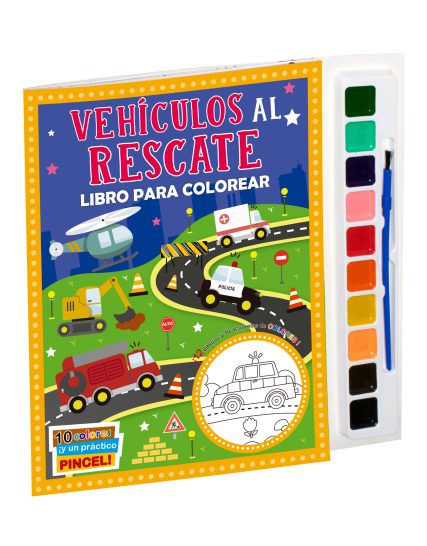 Libro para colorear Vehiculos al rescate - 0685071493427