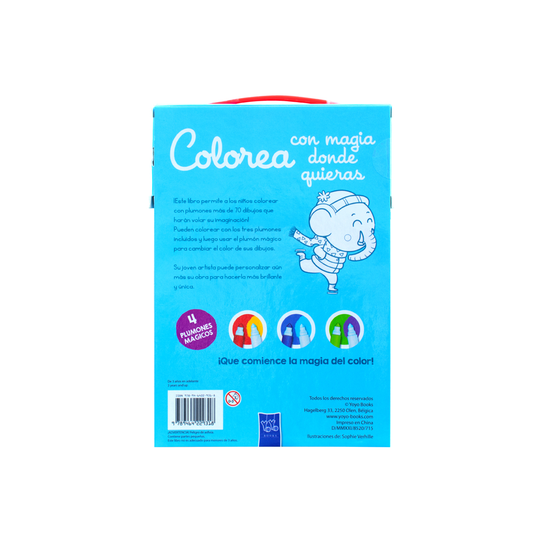 Libro para colorear con mágia donde quieras 3 + - 9789464229318-3