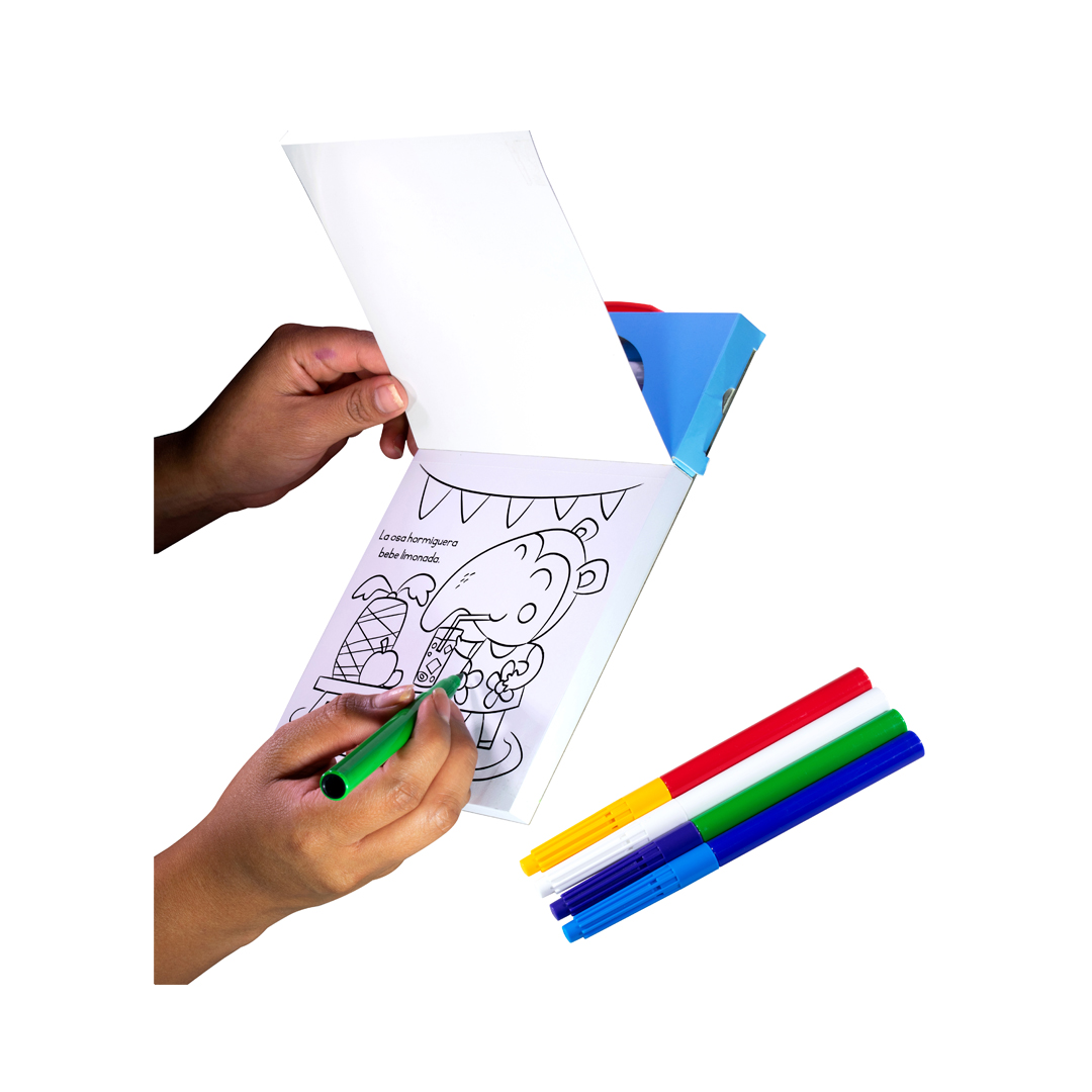 Libro para colorear con mágia donde quieras 3 + - 9789464229318-4