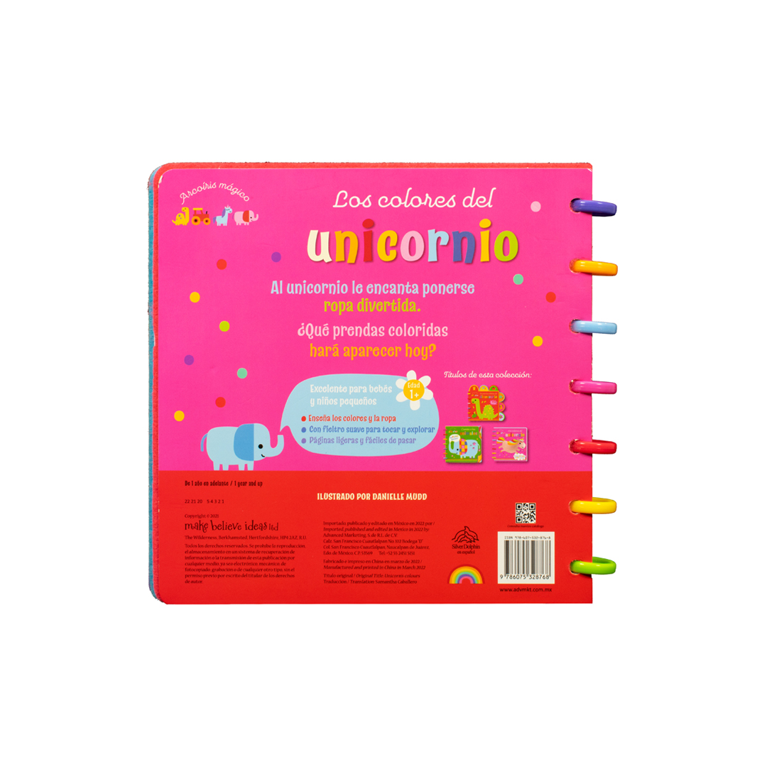 Cuento con textura arcoíris Mágico Los colores del unicornio - 9786075328768-3