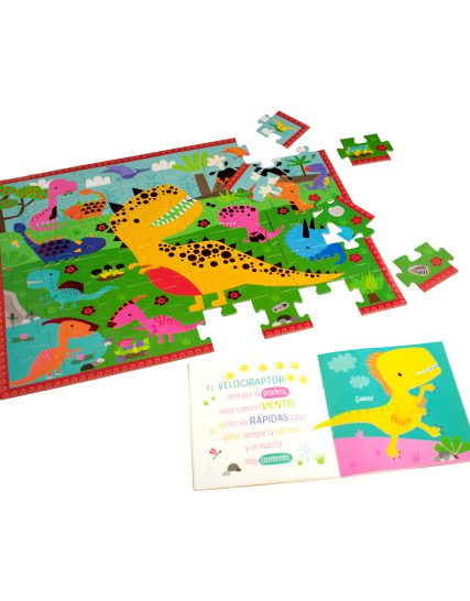 Libro con rompecabezas Dino amigos - 0685071774670-1