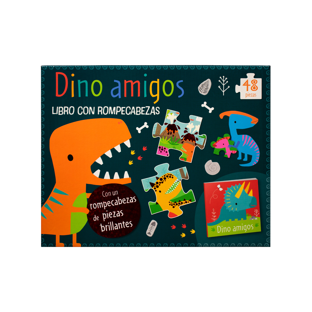 Libro con rompecabezas Dino amigos - 0685071774670-2