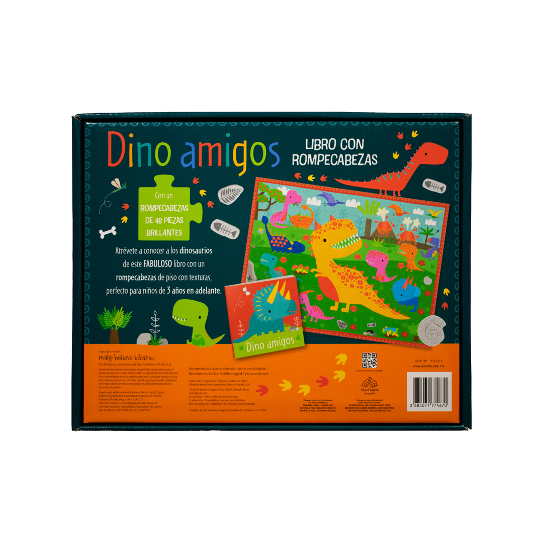 Libro con rompecabezas Dino amigos - 0685071774670-3