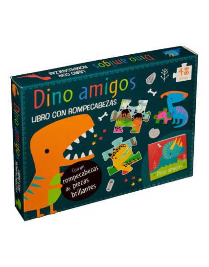 Libro con rompecabezas Dino amigos - 0685071774670