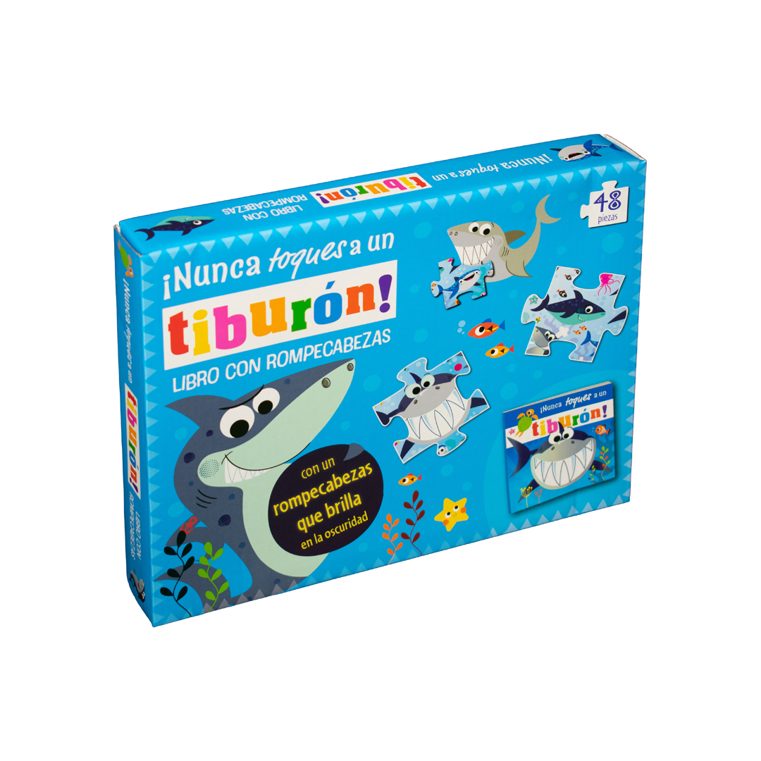 Libro con rompecabezas ¡Nunca toques a un tiburón! - 0685071028575