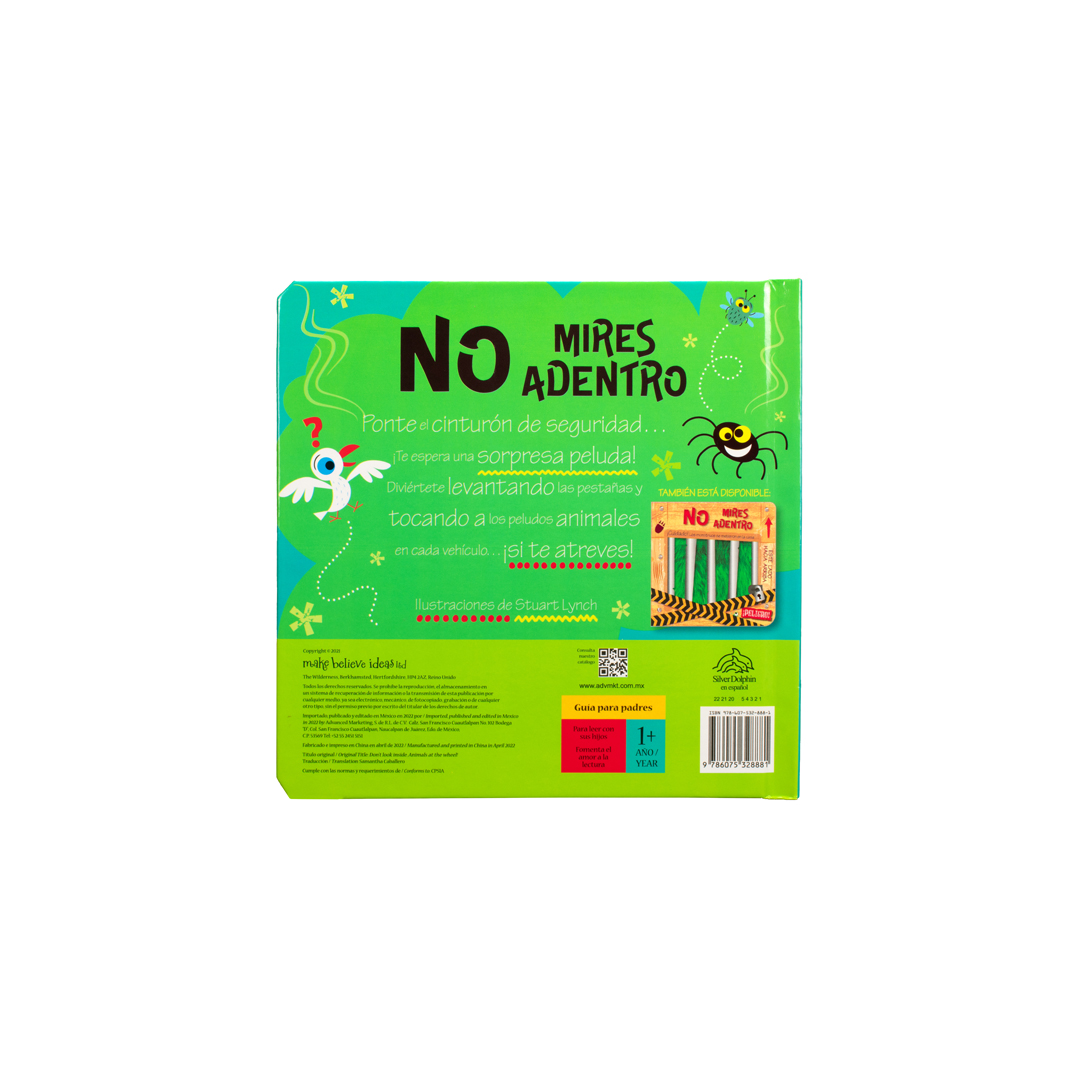 Libro con textura No mires dentro ¡Cuidado! Los animales van manejando - 9786075328881-3