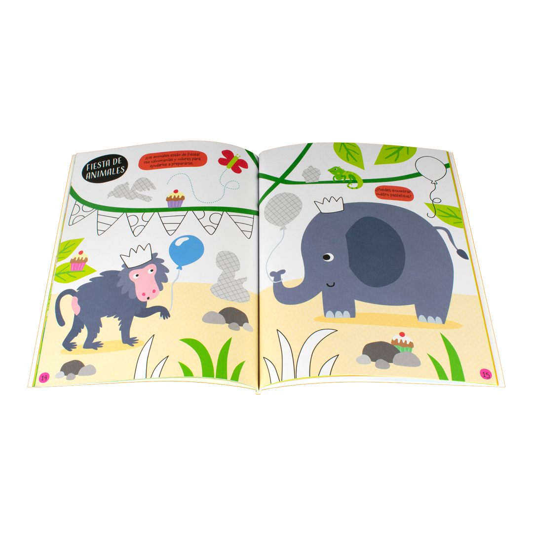 Libro de actividades Mis primeras calcomanias Animales Salvajes - 0685071933916-1