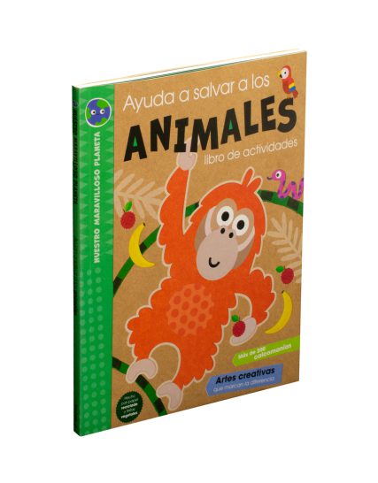 Libro de actividades con Calcomanías Nuestro Maravilloso Planeta Ayuda a salvar a los animales - 0685071653135