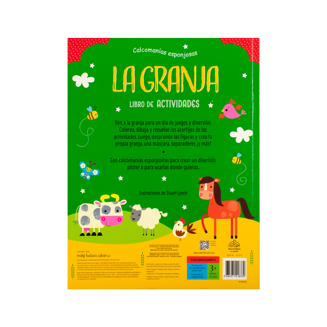 Libro de actividades con Calcomanías esponjosas 3D La granja - 0685071018330-3