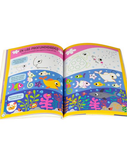 Libro de actividades con Calcomanías esponjosas 3D Tiburones del Arrecife - 0685071186718-1