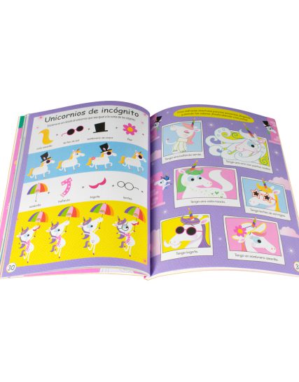 Libro de actividades con Calcomanías esponjosas 3D Unicornios - 0685071623107-1