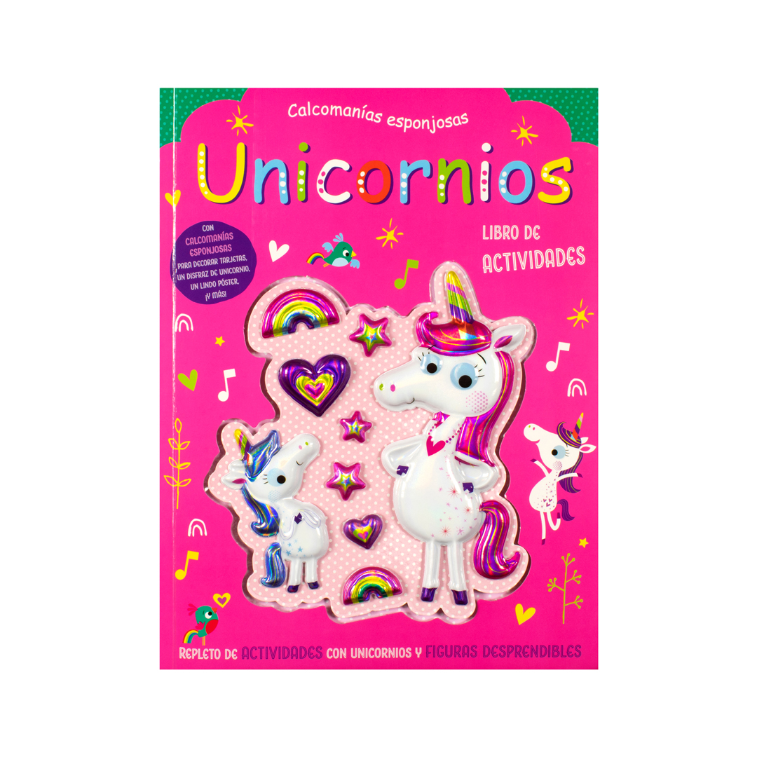Libro de actividades con Calcomanías esponjosas 3D Unicornios - 0685071623107-2