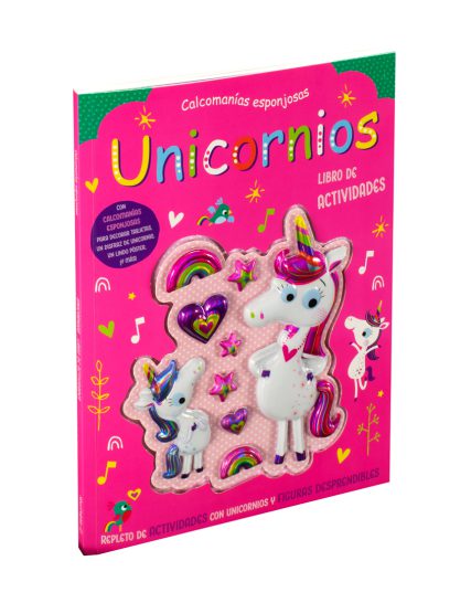 Libro de actividades con Calcomanías esponjosas 3D Unicornios - 0685071623107
