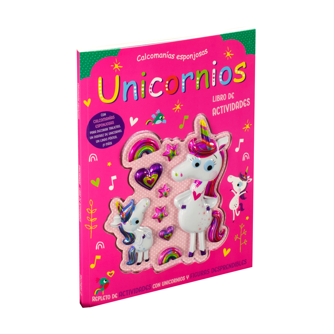Libro de actividades con Calcomanías esponjosas 3D Unicornios - 0685071623107