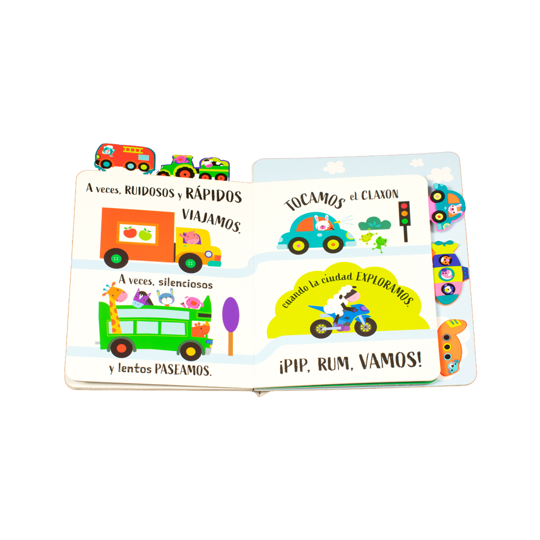 Libro infantil con separadores ¡Pip, zuum, vamos! - 9786075328942