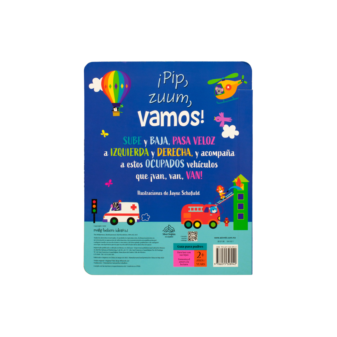 Libro infantil con separadores ¡Pip, zuum, vamos! - 9786075328942-3