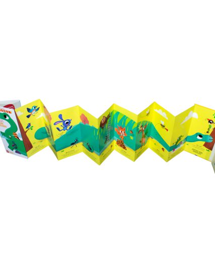 Libro infantil una historia desplegable Buenas noches y dulces sueños pequeño dinosaurios - 9789464228885-1