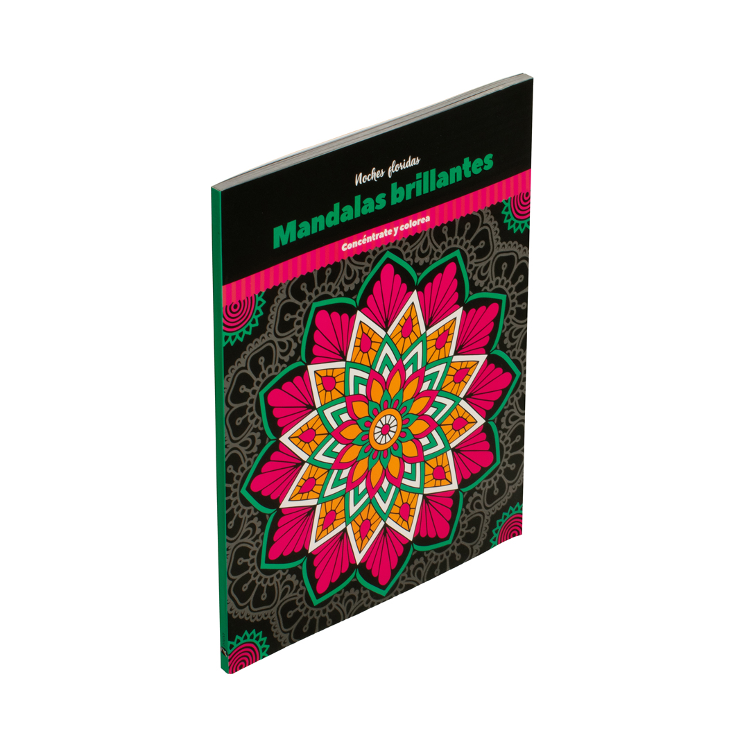 Libro para colorear mándalas brillantes noches floridas - 0685071561782