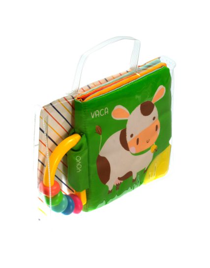 Cuento Interactivo suave con sonaja y mordedera Vaca - 9789463781657