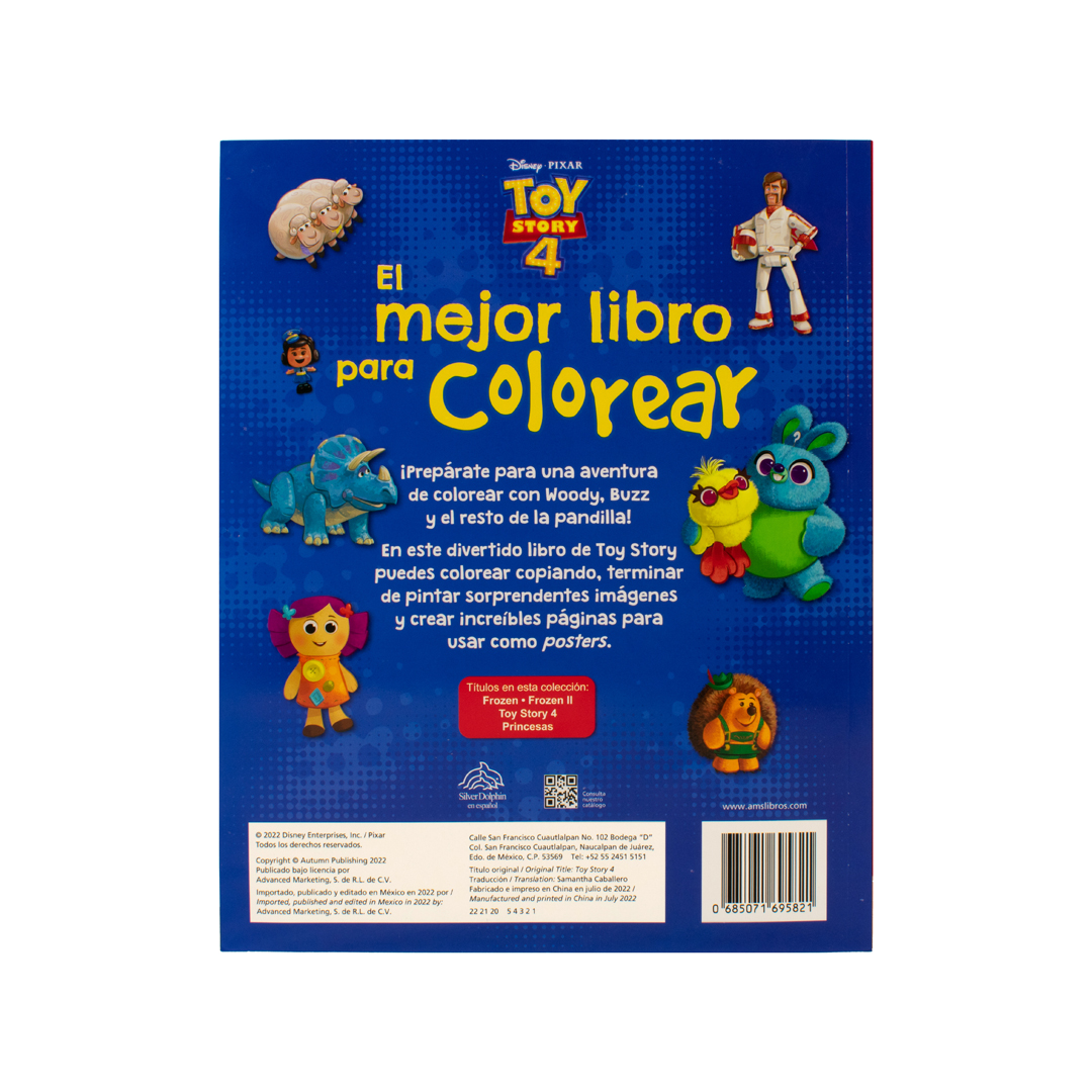 Libro con actividades para colorear Disney Toy Story 4 - 0685071695821-3