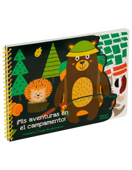 Libro con calcomanías arma y pega por números ¡Mis aventuras en el campamento! - 0685071584903