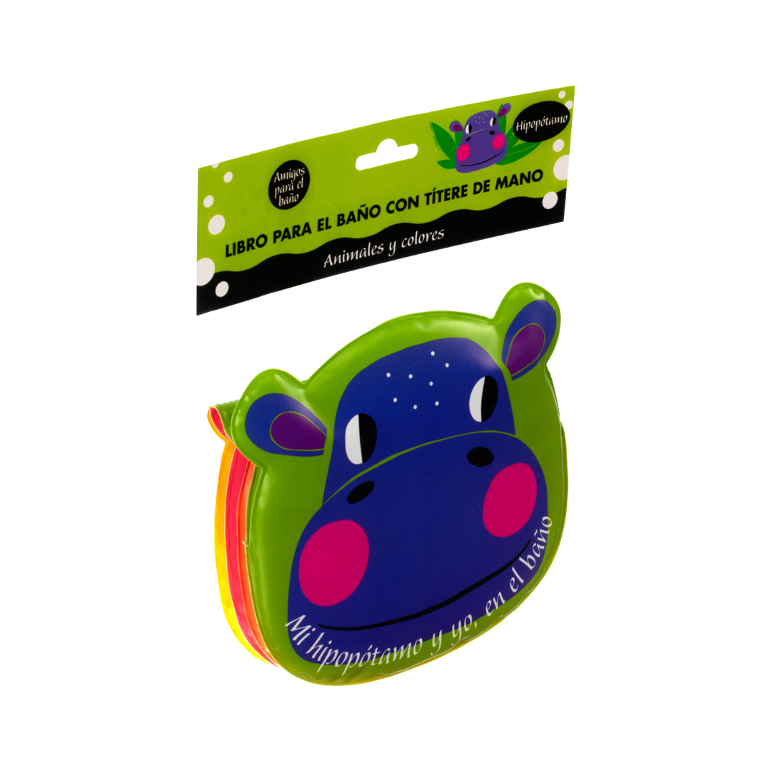 Libro interactivo con títere de mano para la hora del baño Hipopótamo - 9786075329246