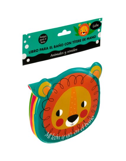 Libro interactivo con títere de mano para la hora del baño León - 9786075329253